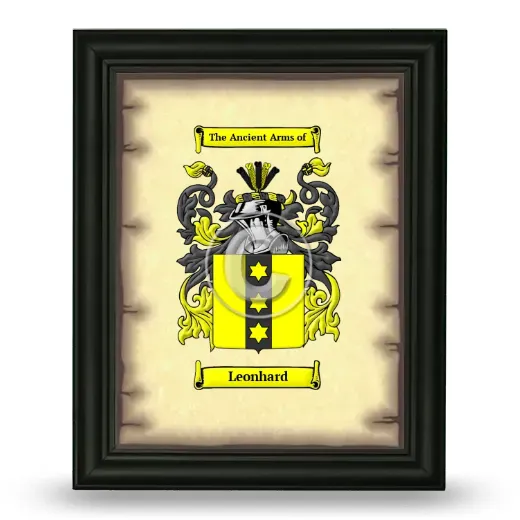 Leonhard Coat of Arms Framed - Black