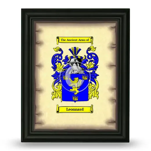 Leonnard Coat of Arms Framed - Black