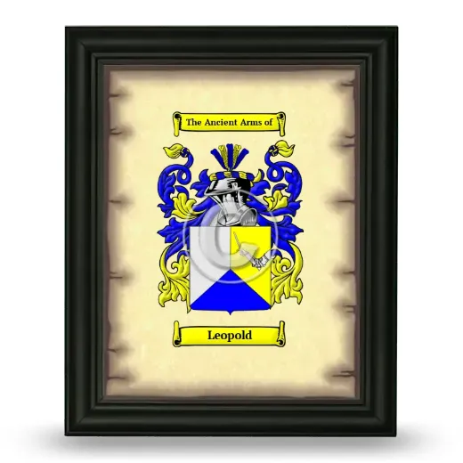 Leopold Coat of Arms Framed - Black