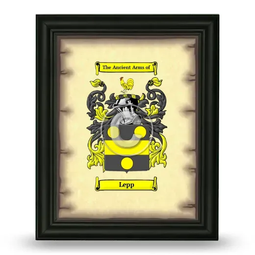 Lepp Coat of Arms Framed - Black