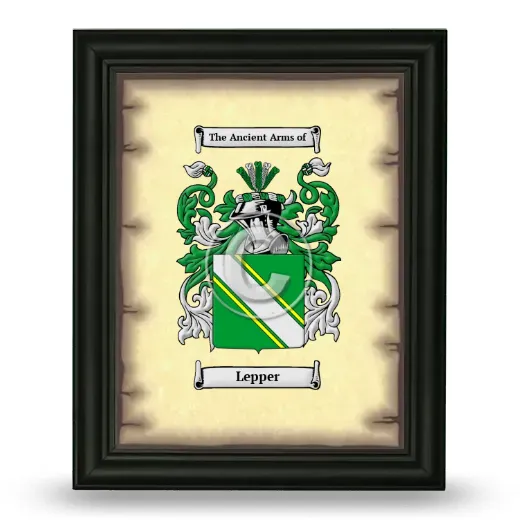 Lepper Coat of Arms Framed - Black
