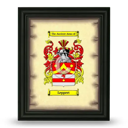 Leppert Coat of Arms Framed - Black