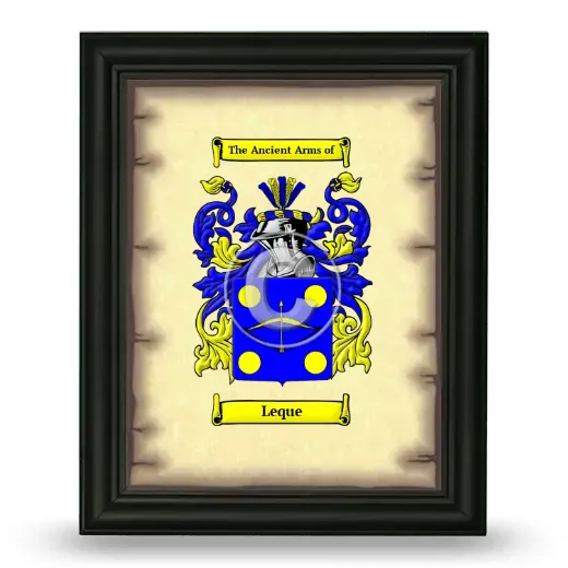 Leque Coat of Arms Framed - Black