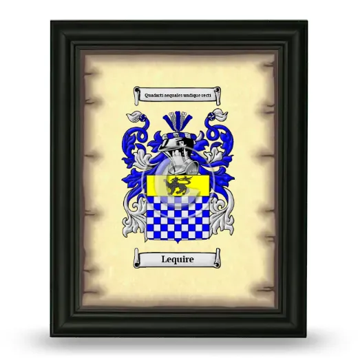 Lequire Coat of Arms Framed - Black