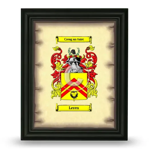 Leren Coat of Arms Framed - Black