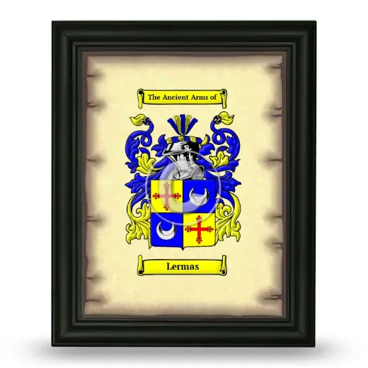 Lermas Coat of Arms Framed - Black