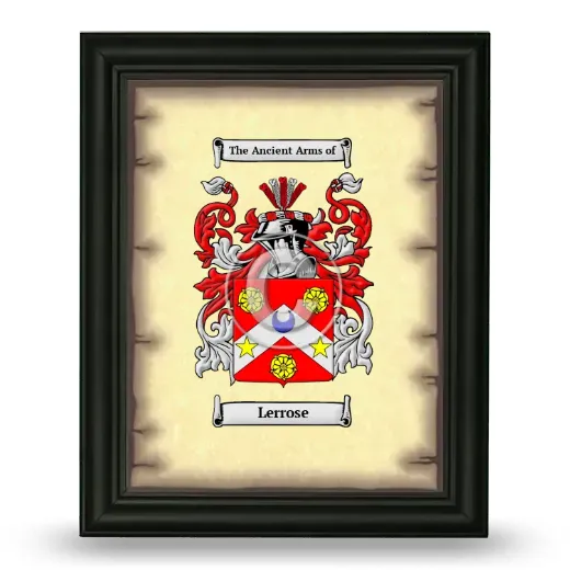 Lerrose Coat of Arms Framed - Black