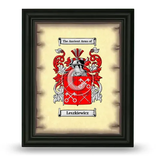 Leszkiewicz Coat of Arms Framed - Black