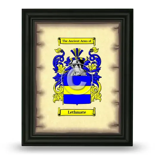 Lethmate Coat of Arms Framed - Black