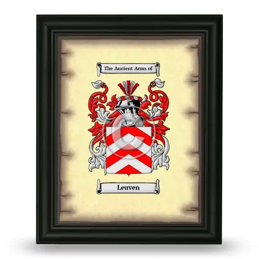 Leuven Coat of Arms Framed - Black