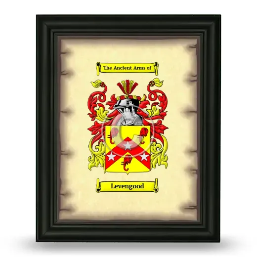 Levengood Coat of Arms Framed - Black