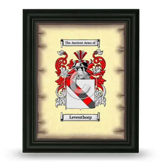 Leventhorp Coat of Arms Framed - Black