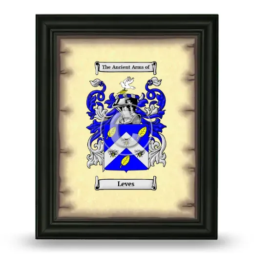 Leves Coat of Arms Framed - Black