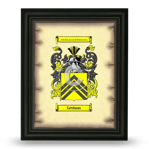 Levison Coat of Arms Framed - Black