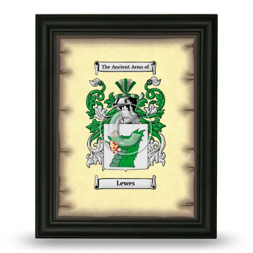 Lewes Coat of Arms Framed - Black