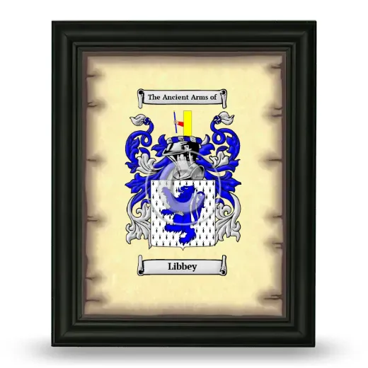 Libbey Coat of Arms Framed - Black