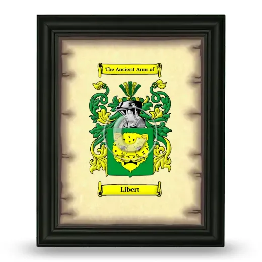 Libert Coat of Arms Framed - Black