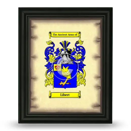 Libert Coat of Arms Framed - Black