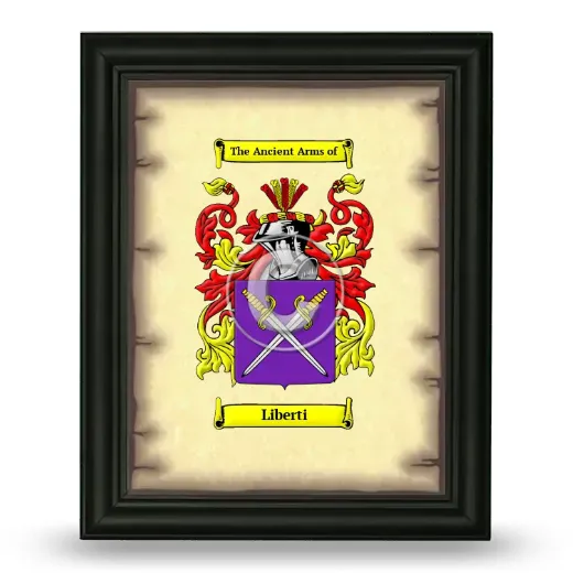 Liberti Coat of Arms Framed - Black