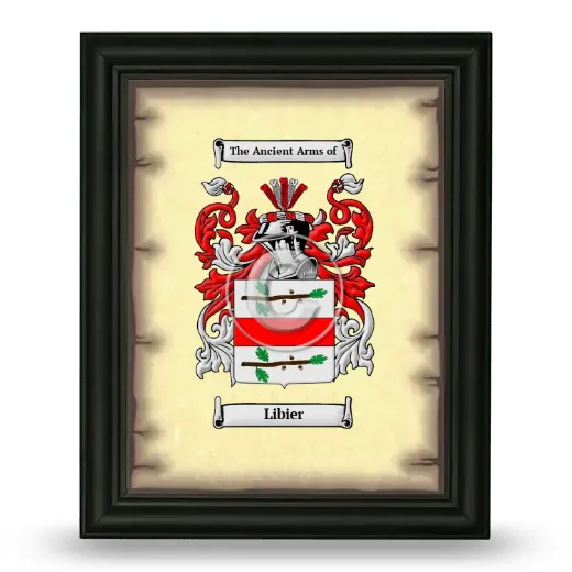 Libier Coat of Arms Framed - Black
