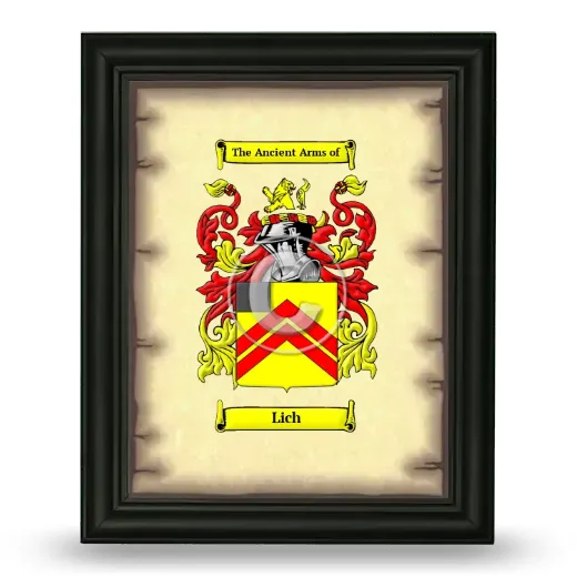 Lich Coat of Arms Framed - Black