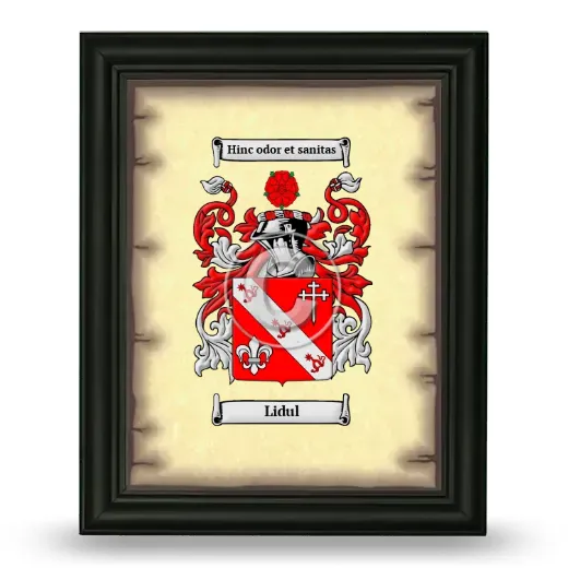 Lidul Coat of Arms Framed - Black