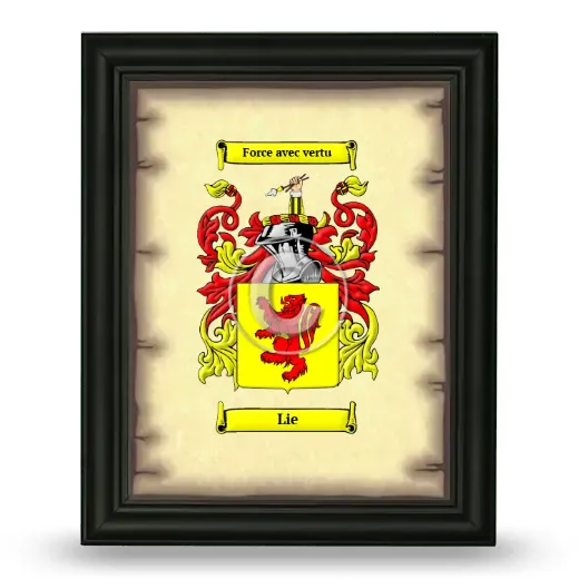 Lie Coat of Arms Framed - Black