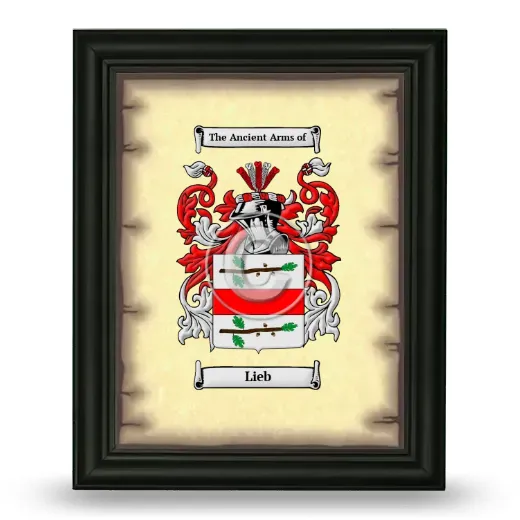 Lieb Coat of Arms Framed - Black