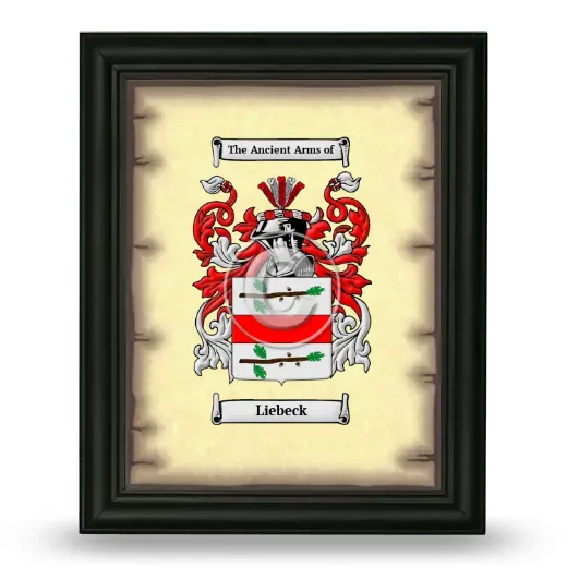 Liebeck Coat of Arms Framed - Black