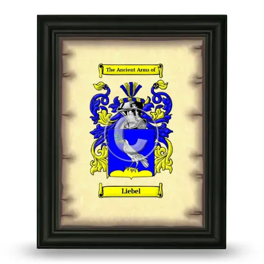 Liebel Coat of Arms Framed - Black