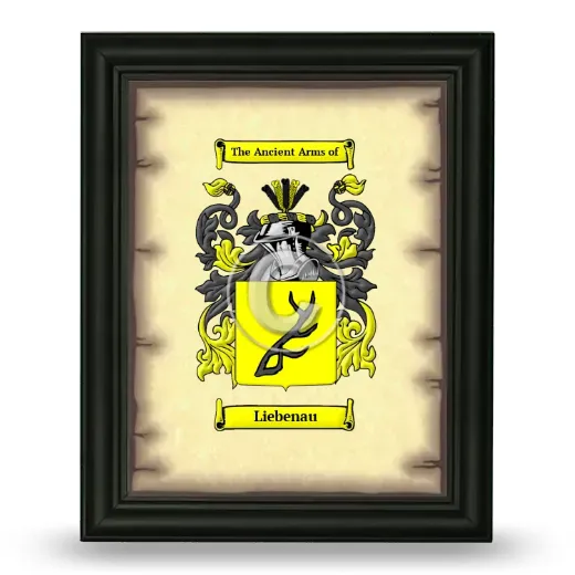 Liebenau Coat of Arms Framed - Black
