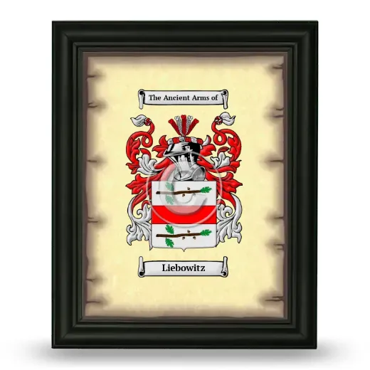 Liebowitz Coat of Arms Framed - Black