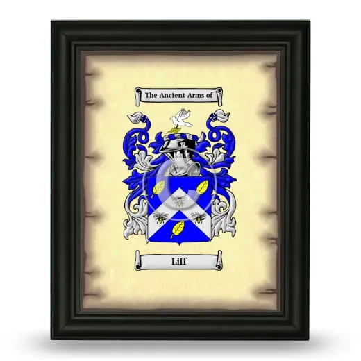Liff Coat of Arms Framed - Black