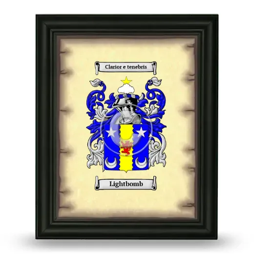 Lightbomb Coat of Arms Framed - Black