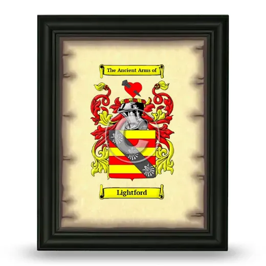 Lightford Coat of Arms Framed - Black