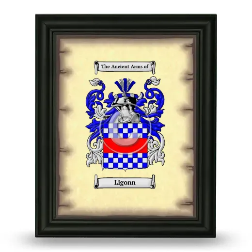 Ligonn Coat of Arms Framed - Black