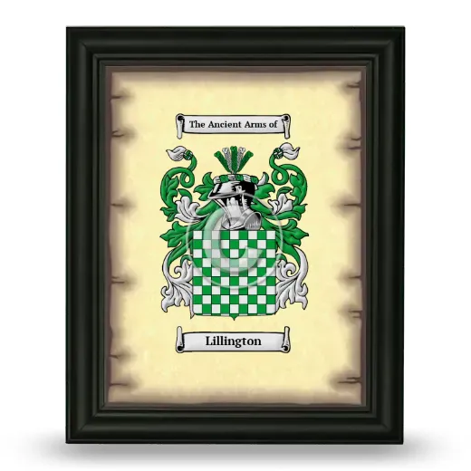 Lillington Coat of Arms Framed - Black