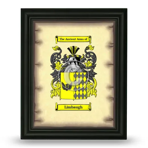 Limbaugh Coat of Arms Framed - Black
