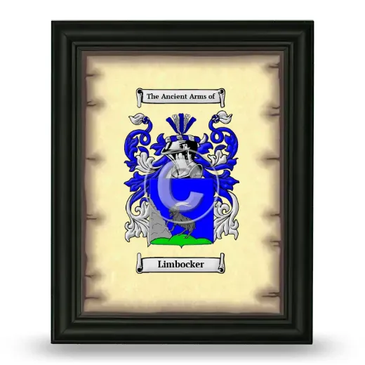 Limbocker Coat of Arms Framed - Black