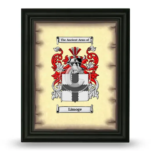 Limoge Coat of Arms Framed - Black