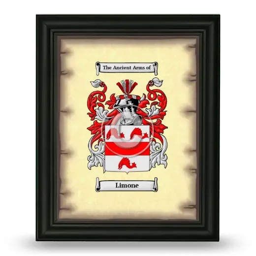 Limone Coat of Arms Framed - Black