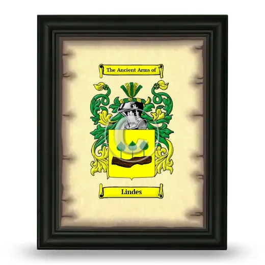 Lindes Coat of Arms Framed - Black