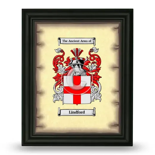 Lindford Coat of Arms Framed - Black