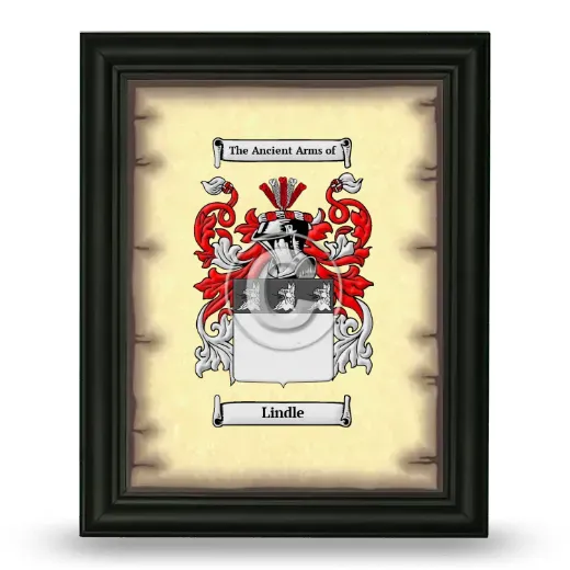 Lindle Coat of Arms Framed - Black
