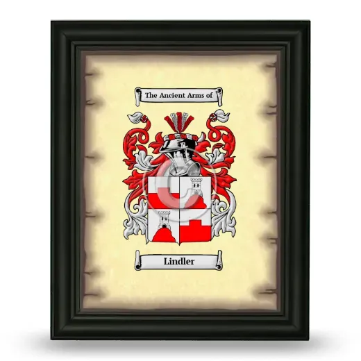 Lindler Coat of Arms Framed - Black