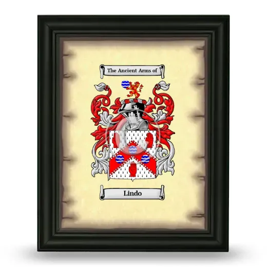 Lindo Coat of Arms Framed - Black