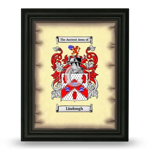 Lindough Coat of Arms Framed - Black