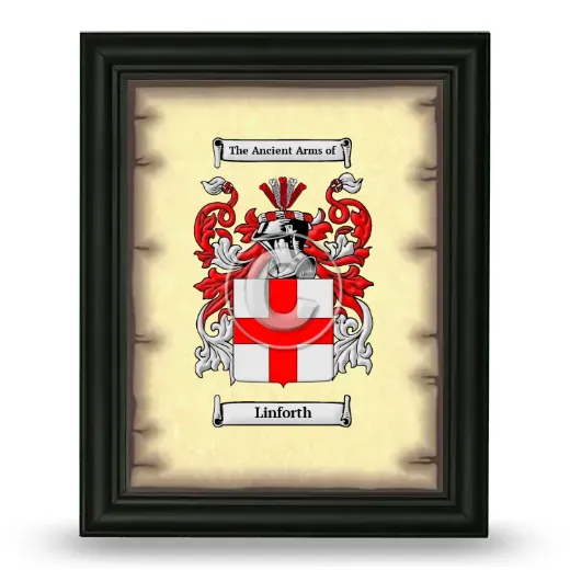 Linforth Coat of Arms Framed - Black