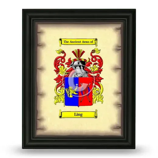 Ling Coat of Arms Framed - Black