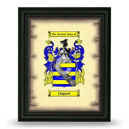 Lingard Coat of Arms Framed - Black